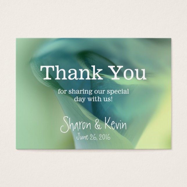 Romantische Blume in Blautönen - vielen Dank (Vorderseite)