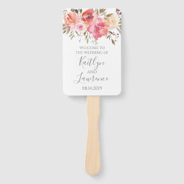 Romantische Blume mit Blumenwasser Fächer