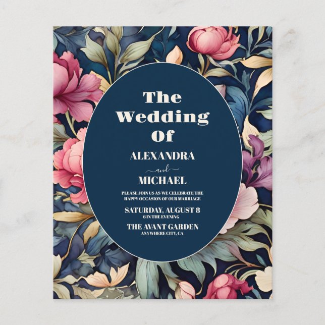 Romantische Blume mit weichem Rosa (Vorderseite)