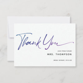 Romantische Blume Modernes Brautparty Dankeskarte