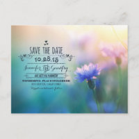 Romantische Blume niedlich Save the Date Postkarte