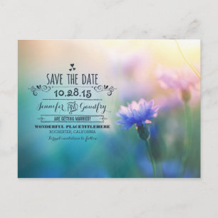 Romantische Blume niedlich Save the Date Postkarte