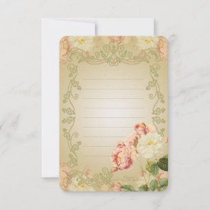 Romantische Blume - Notecard Einladung