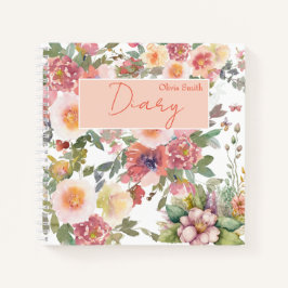 Romantische Blume Notizbuch