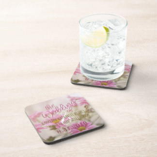 Romantische Blume Plastic Untersetzer Set Pink Dai