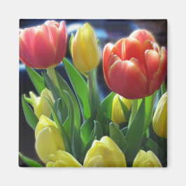Romantische Blume Rot und Gelb Tulip Kühlschrankma Magnet