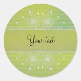 Romantische Blume Runder Aufkleber