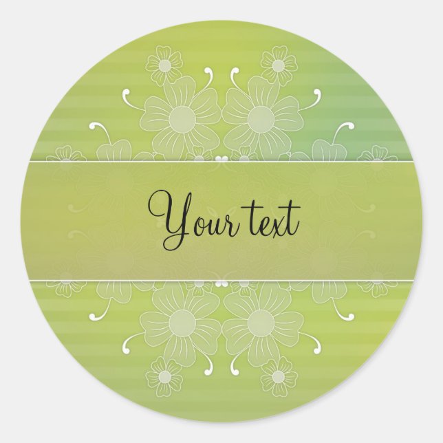 Romantische Blume Runder Aufkleber (Vorderseite)