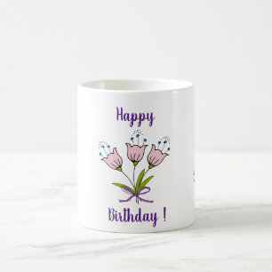 Romantische Blume Tulpen Geburtstag Minimalistisch Kaffeetasse