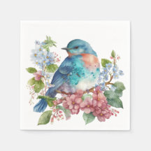 Romantische Blume und Blauvogel