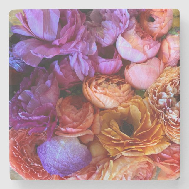 Romantische Blume Untersetzer (Vorderseite)