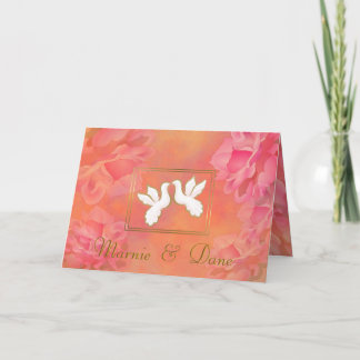 ROMANTISCHE BLUME WEDERINVITATION PINK LIEBE DOVEN EINLADUNG