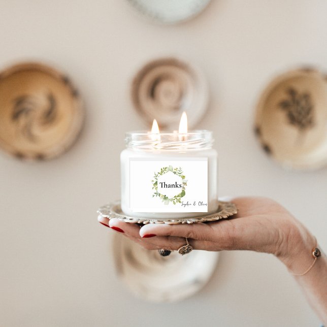 Romantische Blume Wreath Wedcker Rechteckiger Aufkleber (Von Creator hochgeladen)