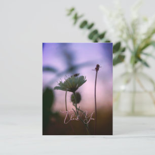 Romantische Blumen Boho – Botanische Fantasie Dank Postkarte