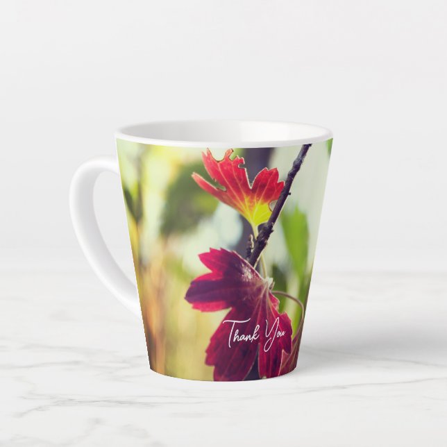 Romantische Blumen Boho – Botanische Fantasy Danke Milchtasse (Linke Ecke)
