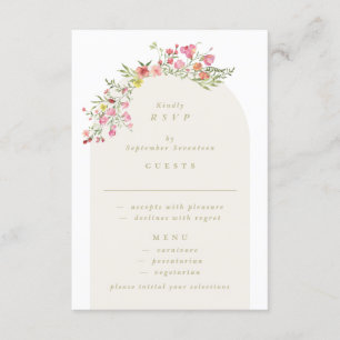Romantische Blumen Dainty Digitale Hochzeit RSVP Einladung