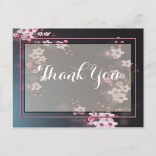 Romantische Blumen Danke Postkarte