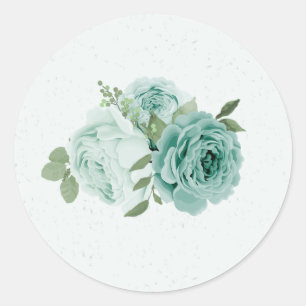 romantische Blumen Runder Aufkleber