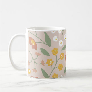 Romantische Blumen Süße Florale Boho Pastellfarbe Kaffeetasse