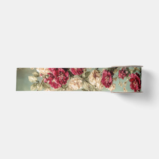 Romantische Blumen & Vorhang, Kardinalsrot & Salbe Ripsband