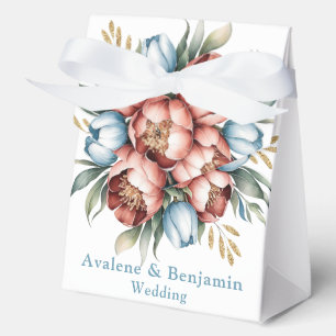 Romantische Blumenbouquet: Hochzeiten von Peonies Geschenkschachtel