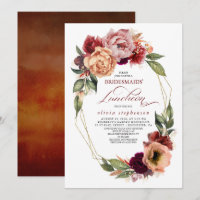 Romantische Blumenerthy Fall Bridesmais Luncheon