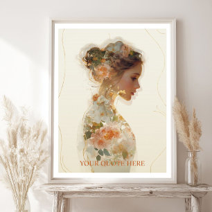 Romantische Blumenfrauen - Silhouette für individu Poster