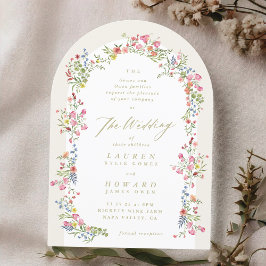 romantische Blumengarten Hochzeit Einladung