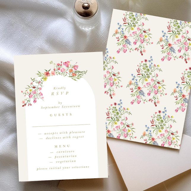 romantische Blumengarten Hochzeit RSVP Karte (Von Creator hochgeladen)