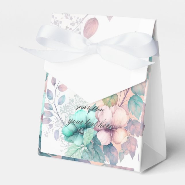 Romantische Blumengefälligkeitsbox Geschenkschachtel (Vorderseite)
