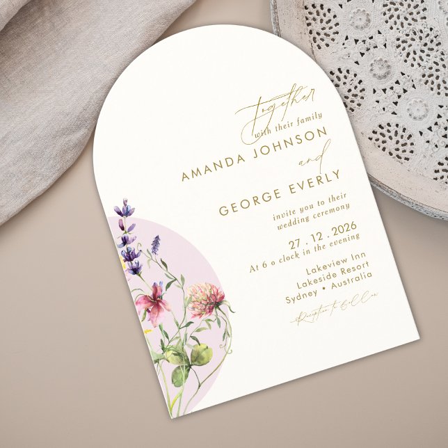 Romantische blumengeschmückte Frühjahrssommer Hoch Einladung (Von Creator hochgeladen)