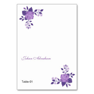 Romantische Blumenhochzeits-Platzkarte Tischnummer