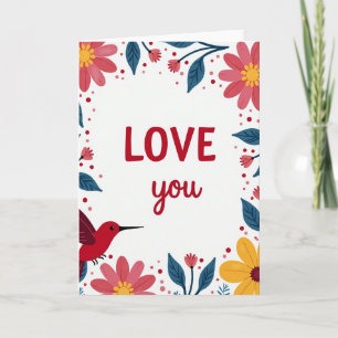 Romantische Blumenkarte der Liebe Karte