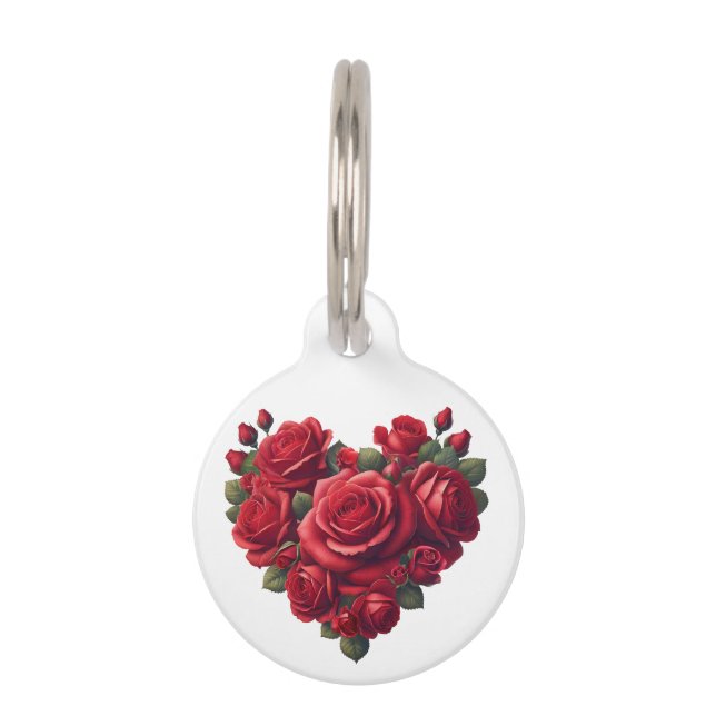 Romantische Blumenkunst Haustiermarke (Vorderseite)