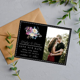 Romantische blumenmoody Dark Blume Hochzeit Save The Date