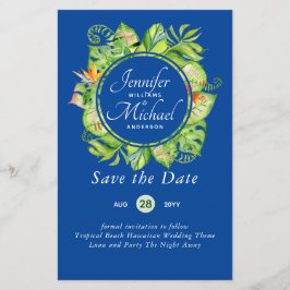 Romantische Blumenmotive Save the Date viele Farbt