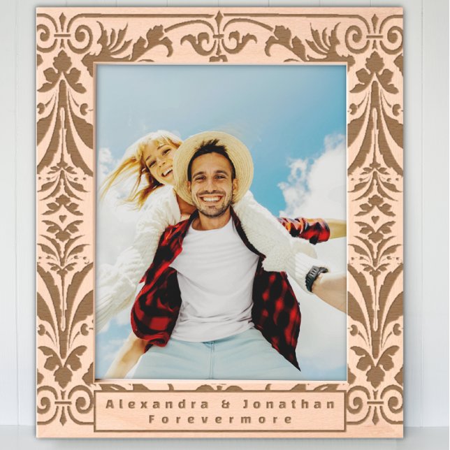 Romantische Blumenmuster Neugeborene Hochzeit Geätzte Rahmen (Von Creator hochgeladen)