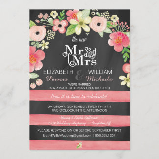 Romantische Blumenpost Hochzeitsempfehlung einlade Einladung