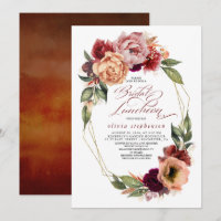 Romantische blumenreiche Tones Fall Bridal Luncheo