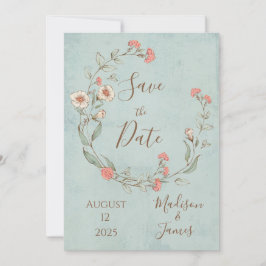 Romantische Blumenschrift handgezeichnete schicke  Save The Date