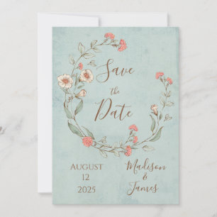 Romantische Blumenschrift handgezeichnete schicke  Save The Date