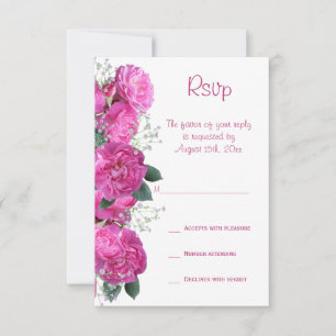 Romantische Blumenstrauß-Hochzeits-RSVP RSVP Karte