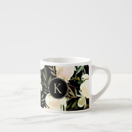 Romantische Blumenvanilla Grüne Farbe Espressotasse
