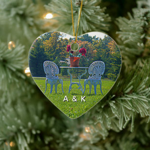 Romantische Blumenwiese Gartentisch Blumen Keramik Ornament