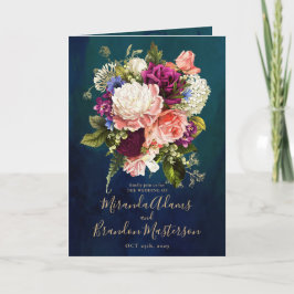 Romantische Blumenzwiebelfeier Smaragdgrün Einladung