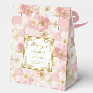 Romantische Blush Ivory Gold Wedding Danke Box Geschenkschachtel