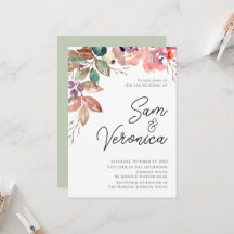 Romantische Blush Mauve Wasserfarbenhochzeit