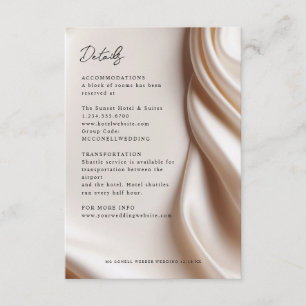 Romantische Blush-Satin-Details Karte