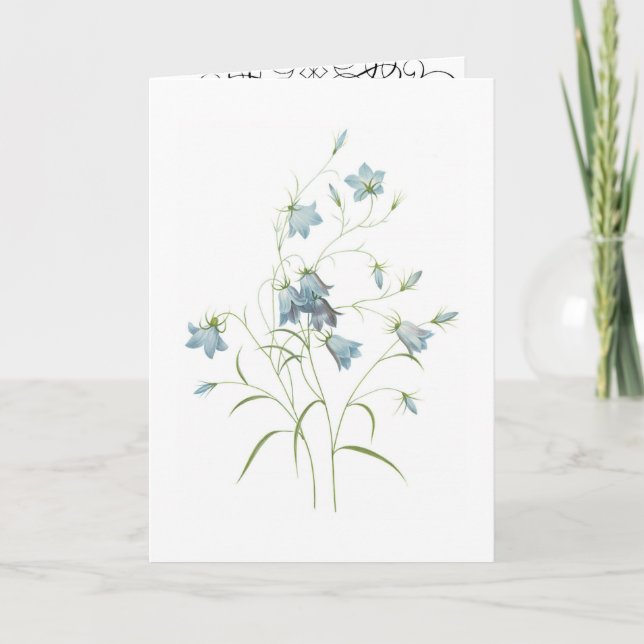 Romantische Blütenfarbe Karte (Vorderseite)