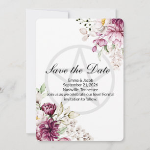 Romantische Blütenpracht Florale Pfingstrose Penta Save The Date